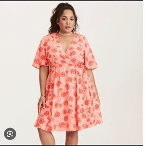 Torrid Georgette Wrap Dress 28 4XL